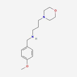 molecular formula C15H24N2O2 B1637189 (4-Methoxy-benzyl)-(3-morpholin-4-yl-propyl)-amine CAS No. 436096-93-4