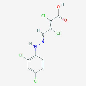molecular formula C10H6Cl4N2O2 B1637228 2,3-dichloro-4-[(2,4-dichlorophenyl)hydrazinylidene]but-2-enoic Acid 