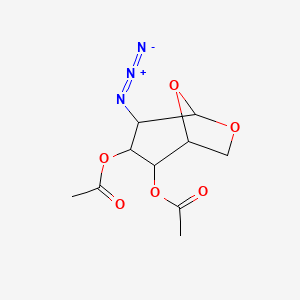 molecular formula C10H13N3O6 B1637259 (3-Acetyloxy-4-azido-6,8-dioxabicyclo[3.2.1]octan-2-yl) acetate 