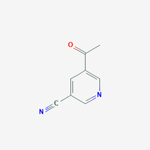 molecular formula C8H6N2O B163726 5-乙酰尼古丁腈 CAS No. 135450-74-7