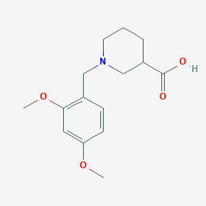 molecular formula C15H21NO4 B1637260 1-[(2,4-dimethoxyphenyl)methyl]piperidine-3-carboxylic Acid 