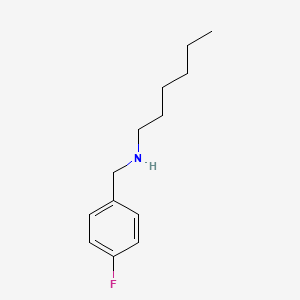 N-[(4-fluorophenyl)methyl]hexan-1-amine