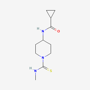 N-[1-(methylcarbamothioyl)piperidin-4-yl]cyclopropanecarboxamide