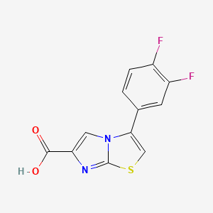 molecular formula C12H6F2N2O2S B1637301 3-(3,4-Difluorophenyl)imidazo[2,1-b][1,3]thiazole-6-carboxylic acid 