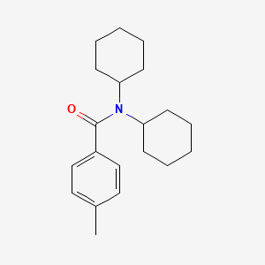 molecular formula C20H29NO B1637314 N,N-dicyclohexyl-4-methylbenzamide 