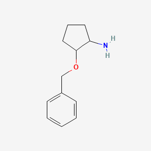 molecular formula C12H17NO B1637391 2-Phenylmethoxycyclopentan-1-amine 