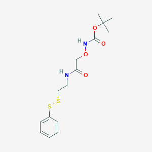 molecular formula C15H22N2O4S2 B016374 叔丁基 N-[2-氧代-2-[2-(苯基二硫基)乙氨基]乙氧基]氨基甲酸酯 CAS No. 887407-46-7