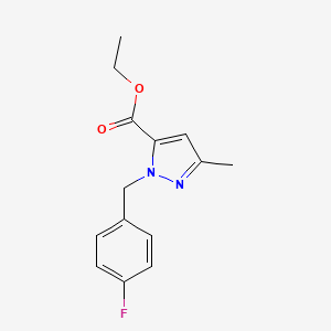 molecular formula C14H15FN2O2 B1637400 Ethyl 1-(4-fluorobenzyl)-3-methyl-1H-pyrazole-5-carboxylate 