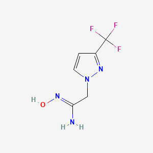 molecular formula C6H7F3N4O B1637411 (Z)-N'-hydroxy-2-(3-(trifluoromethyl)-1H-pyrazol-1-yl)acetamidine CAS No. 925252-82-0