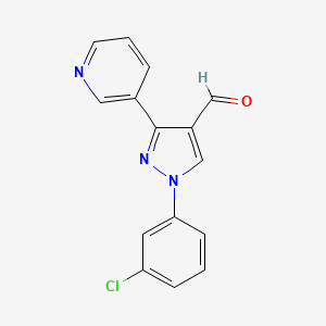 molecular formula C15H10ClN3O B1637437 1-(3-氯苯基)-3-(吡啶-3-基)-1H-吡唑-4-甲醛 CAS No. 618101-73-8