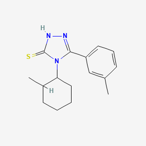 molecular formula C16H21N3S B1637440 4-(2-Methyl-cyclohexyl)-5-m-tolyl-4H-[1,2,4]triazole-3-thiol CAS No. 565169-48-4