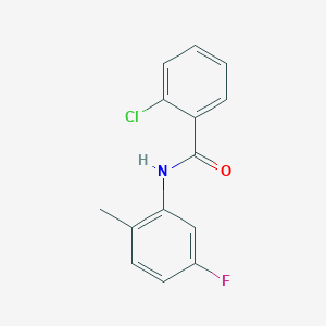 molecular formula C14H11ClFNO B1637449 2-chloro-N-(5-fluoro-2-methylphenyl)benzamide 