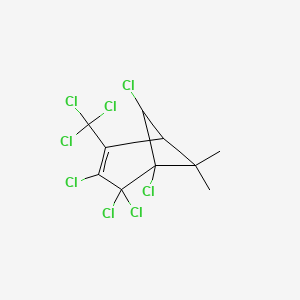 molecular formula C10H8Cl8 B1637494 3,4,4,5,7-Pentachloro-6,6-dimethyl-2-(trichloromethyl)bicyclo[3.1.1]hept-2-ene 