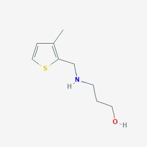 molecular formula C9H15NOS B1637501 3-[(3-Methyl-thiophen-2-ylmethyl)-amino]-propan-1-ol 