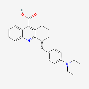 molecular formula C25H26N2O2 B1637504 4-(4-Diethylamino-benzylidene)-1,2,3,4-tetrahydro-acridine-9-carboxylic acid 