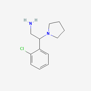 molecular formula C12H17ClN2 B1637522 2-(2-Chloro-phenyl)-2-pyrrolidin-1-yl-ethylamine CAS No. 791601-03-1