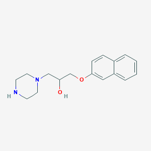 molecular formula C17H22N2O2 B1637524 1-(Naphthalen-2-yloxy)-3-piperazin-1-yl-propan-2-ol 