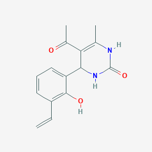 molecular formula C15H16N2O3 B1637537 5-acetyl-4-(3-ethenyl-2-hydroxyphenyl)-6-methyl-3,4-dihydro-1H-pyrimidin-2-one 