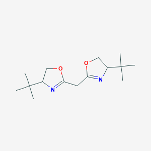 molecular formula C15H26N2O2 B1637538 4-Tert-butyl-2-[(4-tert-butyl-4,5-dihydro-1,3-oxazol-2-yl)methyl]-4,5-dihydro-1,3-oxazole 
