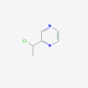 B163757 2-(1-Chloroethyl)pyrazine CAS No. 1289386-51-1