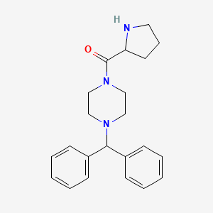 molecular formula C22H27N3O B1637575 (4-Benzhydryl-piperazin-1-yl)-pyrrolidin-2-yl-methanone 