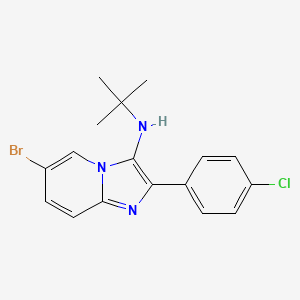 molecular formula C17H17BrClN3 B1637576 6-bromo-N-tert-butyl-2-(4-chlorophenyl)imidazo[1,2-a]pyridin-3-amine 