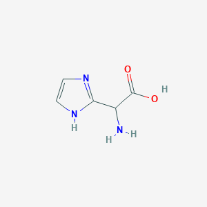 molecular formula C5H7N3O2 B1637590 Amino-(1H-imidazol-2-YL)-acetic acid 