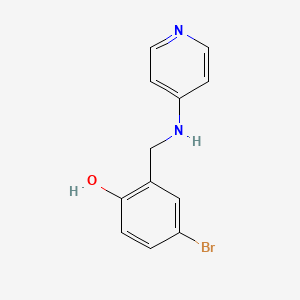 molecular formula C12H11BrN2O B1637605 4-Bromo-2-(pyridin-4-ylaminomethyl)-phenol 