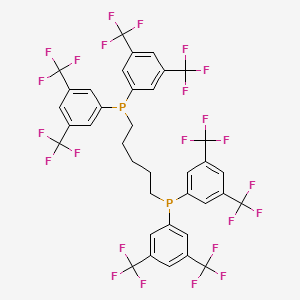 molecular formula C37H22F24P2 B1637628 1,5-Bis[bis(3,5-ditrifluoromethylphenyl)phosphino]pentane 