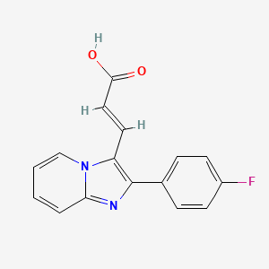 molecular formula C16H11FN2O2 B1637642 3-[2-(4-Fluoro-phenyl)-imidazo[1,2-a]pyridin-3-yl]-acrylic acid 