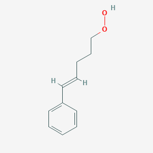 molecular formula C11H14O2 B163765 5-苯基戊-4-烯基-1-过氧化物 CAS No. 87864-20-8