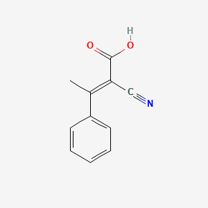 molecular formula C11H9NO2 B1637652 (E)-2-Cyano-3-phenyl-2-butenoic acid CAS No. 6332-95-2