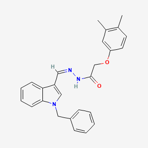 N-[(Z)-(1-benzylindol-3-yl)methylideneamino]-2-(3,4-dimethylphenoxy)acetamide