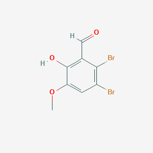 molecular formula C8H6Br2O3 B1637726 2,3-Dibromo-6-hidroxi-5-metoxibenzaldehído CAS No. 20035-42-1