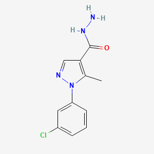 molecular formula C11H11ClN4O B1637735 1-(3-Chlorophenyl)-5-methyl-1H-pyrazole-4-carbohydrazide 