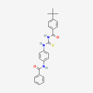molecular formula C25H25N3O2S B1637775 4-tert-butyl-N-({4-[(phenylcarbonyl)amino]phenyl}carbamothioyl)benzamide 