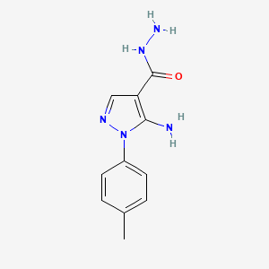molecular formula C11H13N5O B1637781 5-Amino-1-P-tolyl-1H-pyrazole-4-carbohydrazide 
