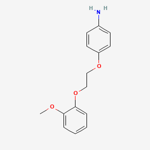 molecular formula C15H17NO3 B1637816 4-[2-(2-Methoxy-phenoxy)-ethoxy]-phenylamine CAS No. 879074-91-6