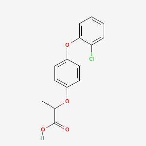 molecular formula C15H13ClO4 B1637859 Propanoic acid, 2-[4-(2-chlorophenoxy)phenoxy]- 