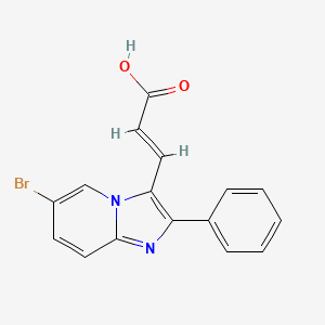 3-(6-Bromo-2-phenylimidazo[1,2-a]pyridin-3-yl)acrylic acid