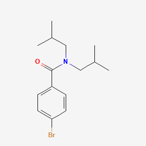 molecular formula C15H22BrNO B1638008 4-bromo-N,N-bis(2-methylpropyl)benzamide 