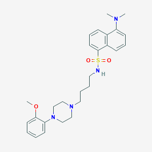 molecular formula C27H36N4O3S B1638072 5-(Dimethylamino)-N-(4-(4-(2-methoxyphenyl)piperazin-1-yl)butyl)naphthalene-1-sulfonamide 