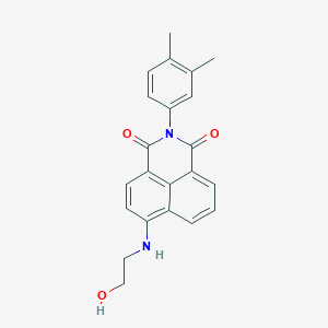 molecular formula C22H20N2O3 B1638089 2-(3,4-Dimethylphenyl)-6-(2-hydroxyethylamino)benzo[de]isoquinoline-1,3-dione CAS No. 6494-68-4