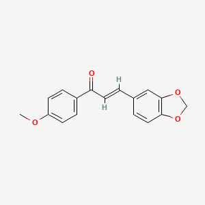 molecular formula C17H14O4 B1638096 3-(1,3-Benzodioxol-5-yl)-1-(4-methoxyphenyl)prop-2-en-1-one CAS No. 2373-93-5