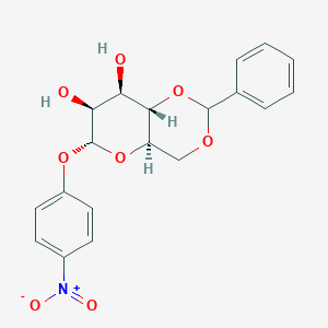 molecular formula C19H19NO8 B016381 4-硝基苯基 4,6-O-亚苄基-α-D-甘露吡喃苷 CAS No. 58056-41-0