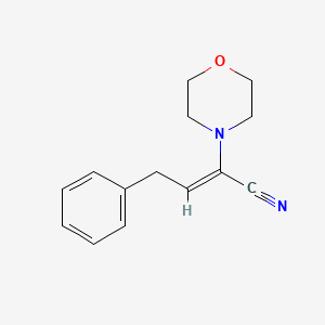 molecular formula C14H16N2O B1638105 4-Morpholineacetonitrile, alpha-phenethylidene- 