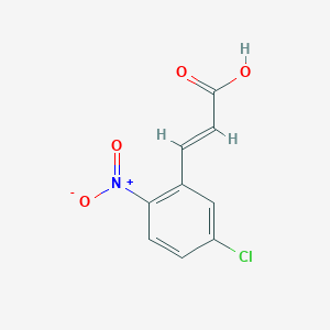 molecular formula C9H6ClNO4 B1638106 5-Chloro-2-nitrocinnamic acid CAS No. 20357-28-2