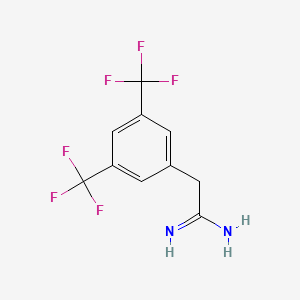 molecular formula C10H8F6N2 B1638151 2-(3,5-Bis-trifluoromethyl-phenyl)-acetamidine 