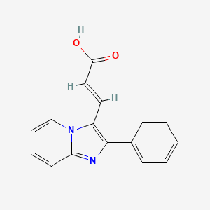 molecular formula C16H12N2O2 B1638195 3-(2-PHENylimidazo[1,2-A]PYRIDIN-3-YL)acryLIC ACID 