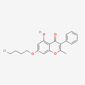 molecular formula C20H19ClO4 B1638199 7-(4-Chlorobutoxy)-5-hydroxy-2-methyl-3-phenyl-4H-chromen-4-one 